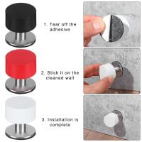 Stainless Steel Self Adhesive Heavy Duty Non Punch Door Stop Rubber Stopper Door Stopper Rubber Floor Protector Decorative Door Stops