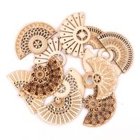 【YF】❆﹊  Crafts Decoration Scrapbooks Jewelry Make Earrings Chinese Wood Ornaments 65mm 6pcs