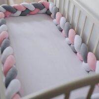 4ขนาด Baby Collison Boomer Crib Infant Protector Baby Bebe Crib ชุดเด็กทารกถัก Knot หมอน Pad Room อุปกรณ์เสริม Embedish