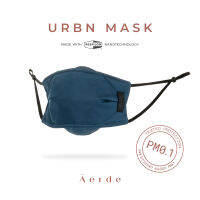 URBN Mask by Āerde (แอร์เด้) — Blue / สีกรม • หน้ากากนาโนไฟเบอร์ • กรองฝุ่นละออง 99.9% PM0.1 • ยับยั้งไวรัสและแบคทีเรีย • สะท้อนน้ำ • [earthtonestore]