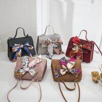 Korean mini cute Leather sling bag for woman with free twilly for gift cheap cod