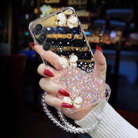 เคสโทรศัพท์ใหม่สำหรับฝาครอบแหวนขึ้นเงา Samsung Galaxy S23 FE เคสกากเพชรใสแบบนิ่มใสมีสร้อยคริสตัลสำหรับ Galaxy S23 FE