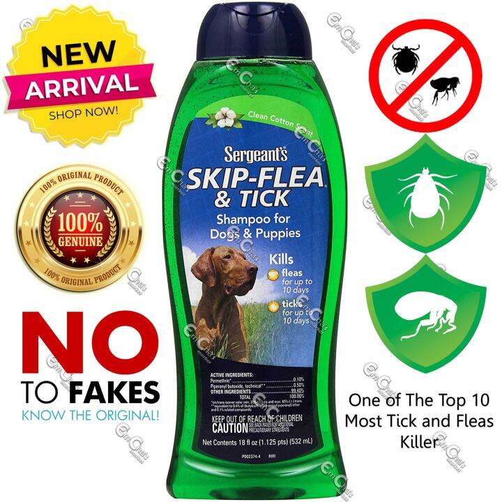Sergeant's (GREEN) Skip Tick and Flea (Puppies and Dogs) Clean Cotton