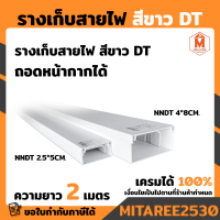 รางเก็บสายไฟ DT สีขาว ยาว 2 เมตร สามารถถอดหน้ากากออกได้ มีขนาดให้เลือก