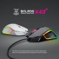 Mouse Gaming (เมาส์เกมมิ่ง) NUBWO BALROG รุ่น X43 Plus เท่ ๆ คูล ๆ พร้อมไฟ RGB WARRANTY 2Y