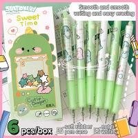 I Stationery (6เเท่ง) ปากกาลบได้ ปากกาเจลร้อนลบได้ปากกาสแล็ปท็อปน่ารักมูลค่าสูงปากกาเช็ดง่ายการ์ตูนสัตว์ปากกาสด STA1390