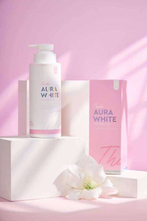 โลชั่นธิดา-แพ็คเกจไหม่-thida-aura-white-daily-body-lotion-ธิดา-ออร่าไวท์-เดลี่-บอดี้-โลชั่น-ปริมาณ-400-ml