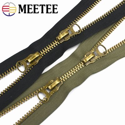 8# Metal Zipper 15-25cm Close-End 70-120cm Double Sliders Open-End Zippers For Sewing Clothing Zip Repair Kit DIY Accessories Door Hardware Locks Fabr
