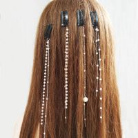 【YF】 Gold Color Metal Chain Hairpins for Women Tassel Hair Clips Barrettes Braided Headband Ponytail Accessories Headwear Gifts