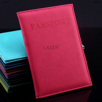 LATER ZONGPAN ผู้หญิงผู้ชายผู้ถือหนังสือเดินทางหนัง Faux Travel Passport Cover Card Case Holder