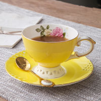 Luxury Ceramic Coffee Cup Saucer Set Bone China Teacup Pot Afternoon Tea Party Milk Jug Sugar Bowl Mug Ware Home Drinkware Gifts