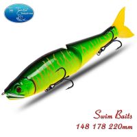 CF Lure Fishing Lures 148mm 178mm Jointed minnow Wobblers ABS Body with Soft Tail SwimBaits soft lure for pike and bass