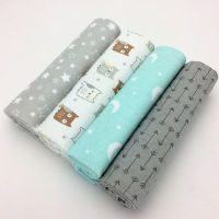 4PcsLot Muslin 100 Cotton Flannel Baby Swaddles Soft Newborns Blankets Baby Blankets Newborn Muslin Diapers Baby Swaddle Wrap