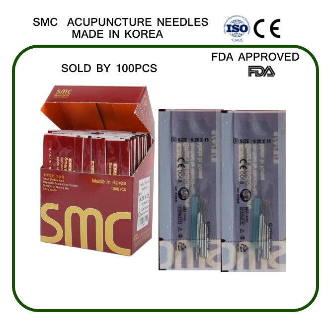 SMC Acupuncture Needles, 100 needles per pack, Made in Korea♬ Lazada PH