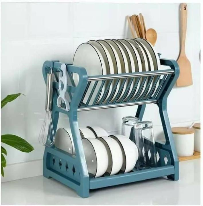 1pcs Multifunctional Dish Rack and Draining Rack for Countertop Cabinet -  Flatware Organizer and Kitchen Accessory