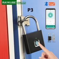 Hans1 RAYKUBE-P3 Tuya BLE Cadeado de Impressão Inteligente Bateria Recarregável Embutida App Desbloqueio Remoto Carga USB Fechadura Do Armário