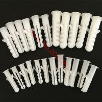 100pcs Plastic expansion pipe M5 M6 M7 M8 rubber plug plastic pipe nylon column expansion screw anchor plug wall plugs Nails Screws Fasteners