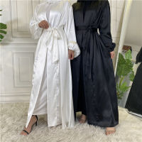 ซาตินเปิด abaya Kaftan ดูไบตุรกี kimono Cardigan อิสลาม Hijab ชุด jilbab abayas สำหรับผู้หญิง caftan อิสลาม Cloud things