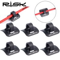 6pcs Stick-on Cable Guide Aluminum Bike Oil Tube Fixed Clamp Adapter Bicycle Shift Brake Housing Line Tubing U Buckle Tube Cli