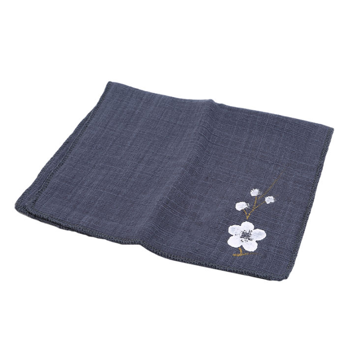 tea-ceremony-square-fragrant-towel-family-kitchen-solid-color-printed-napkins-zen-linen-handmade-teaware-supplies