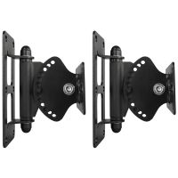 2Pcs Universal Surround Speaker Wall Mount Ceiling Bracket Loudspeaker Wall Mounted Holder Tilt Rotate