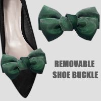 1 Pc Accessories High Heel Gauze Removable Charm Buckle Shiny Clips Shoe Decorations Clip Bow Ribbon