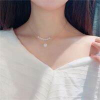 [COD] Korean girl ins collarbone chain fresh and sweet pearl necklace simple choker sexy female