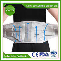 Komzer เข็มขัดบรรเทาอาการปวดหลังส่วนล่าง,พยุงหลังปรับได้ Lumbar Support For Sciatica Scoliosis Herniated For Women &amp; Men