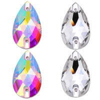 AAAAA BEVEL คุณภาพ Teardrop แก้ว strass เย็บ rhinestones droplet Glitter rhinestones หลอดเย็บคริสตัล rhinestones B3861