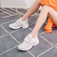 Women Sneakers New Mesh Crystal Fashion Party Flat Platform Women Casual Shoes Wedges Thick Bottom Gladiator Sport Luxury Shoes