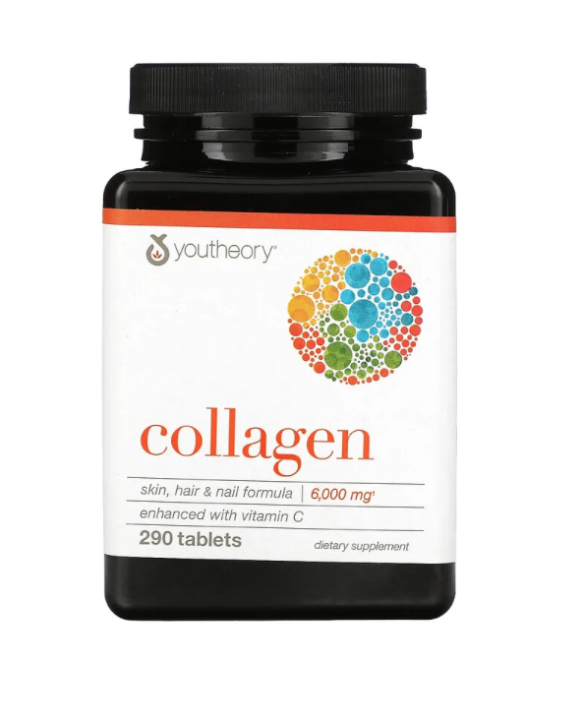 Youtheory, Collagen + Vitamin C,6,000 mg, 120 Tablets,160 Tablets and