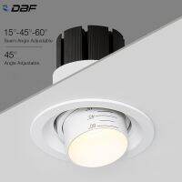 LED Recessed Downlight Adjustable Angle Rotatable Spotlight Dimmable 5W 10W 15W TV Backdrop Wardrobe Restaurant Decor AC85-265V