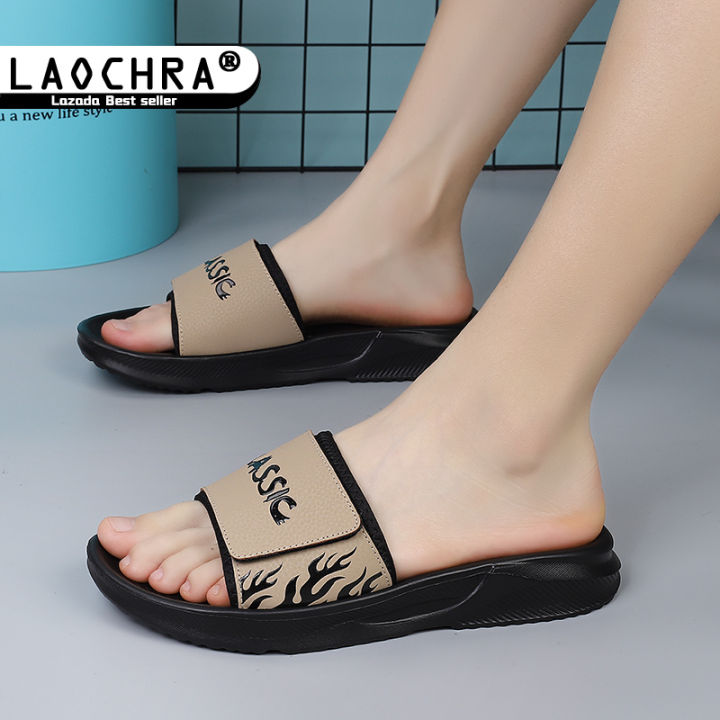 laochra-รองเท้าแตะผู้ชายไซส์ใหญ่สำหรับฤดูร้อน-รองเท้าเครื่องนวดผ่อนคลายกันลื่นสำหรับผู้ชายรองเท้ารองเท้าแตะแฟชั่นกลางแจ้งรองเท้าแตะแฟชั่นแนวสตรีทใหม่