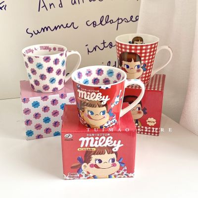 Daily single cartoon Fujia gift box mug ceramic coffee milk water cup cute childrens cup gift spoon 【Boutique】❏▣♗