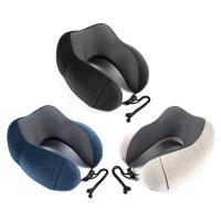 Travel Neck Pillow Memory Foam Soft U Shaped Pillows Office Rest Support Pillows For Airplane Sleep By Car Nap Portable Pillow Travel pillows