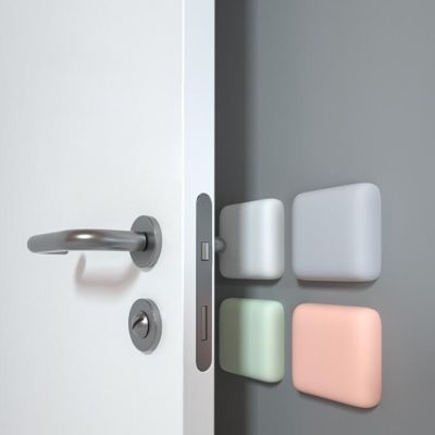 【LZ】❦❐  Door Stopper Silicone Handle Bumpers Self Adhesive Deurstopper Protection Porte Pad Mute Stikcer Round Square Wall Protector Pad