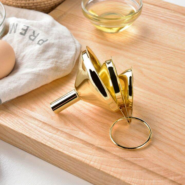 Gold Stainless Steel Funnel Narrow Valve Rod Smooth Surface Stainless