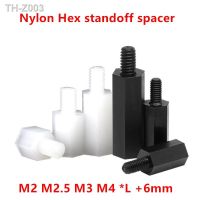 M2 M2.5 M3 M4 Nylon Hex standoffs Male Female Hexagon Nylon Standoff Spacer Column Nylon Plastic Spacing Screws