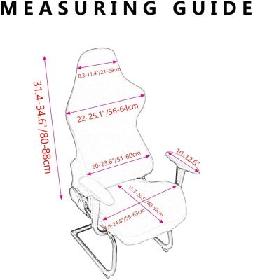 ขนแกะขั้วโลก Gamer เก้าอี้หน้าปกยืดถอดที่นั่งปลอกสีทึบสูงเก้าอี้ด้านหลังครอบคลุมสีเทาเก้าอี้ครอบคลุม