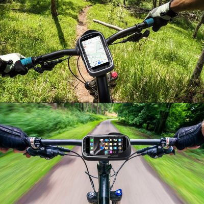 Waterproof Bicycle Bag Mobile Phone Mount Bag For 6.5 inch Cell phone Samsung Phone Mount MTB Cycling Handlebar Bags