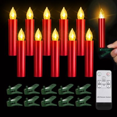 Christmas Tree Candles Light Flameless Flashing Timer Remote Led Electronic Candle New Year Decoration Candle With Clip