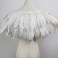 Photo Shoot Props White Feather Opera Cape Women Costume Matched Dresses for Maternity Photography Accessories