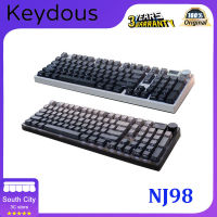 Keydous NJ98 3โหมด2.4G บลูทูธไร้สายสลับร้อนกำหนดเอง98คีย์คีย์บอร์ดแบบกลไก