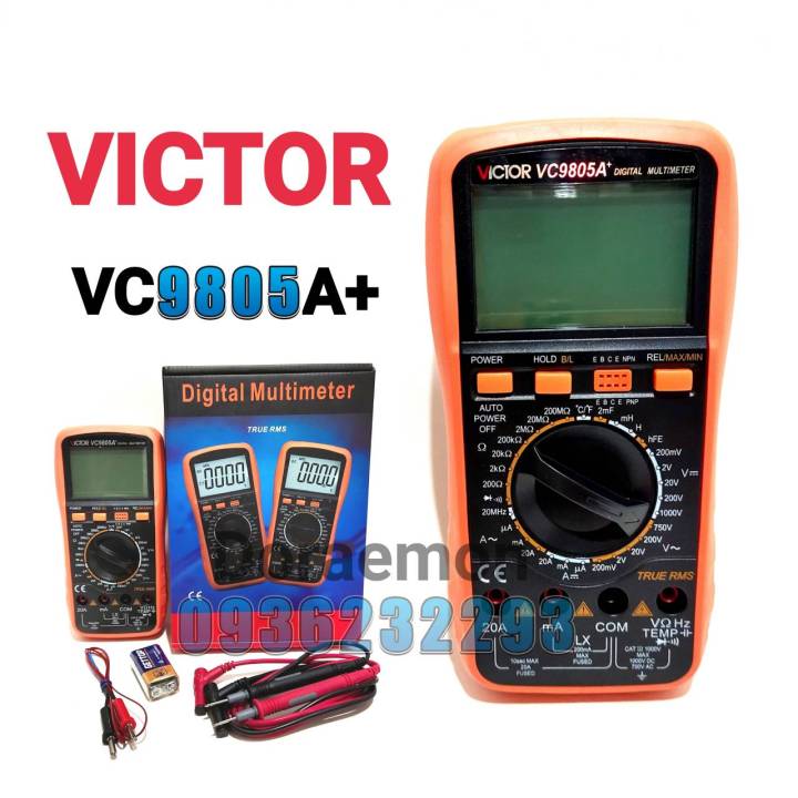 victor-รุ่น-vc9805a-มิเตอร์วัดไฟดิจิตอล-lcr-capacitance-meter-dcv-acv-dca-aca-resistance-digital-multimeter-ดิจิตอลมิเตอร์