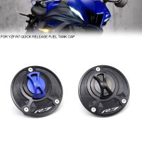 ฝาครอบถังน้ำมันเชื้อเพลิงสำหรับยามาฮ่า YZF-R7 2021 2022ฝาน้ำมันอะลูมิเนียมแบบหมุนเร็ว YZFR7อุปกรณ์เสริมสำหรับรถแข่ง R7