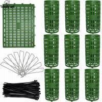 Studyset IN stock 10pcs Tree Trunk Protector With Cable Ties U-shaped Ground Pegs Adjustable Mesh Plant Covers For Seedlings Saplings