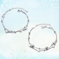 [COD] Transfer bead round five-pointed star double-layer bracelet female version simple all-match fresh personality hand