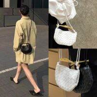 Ready Stock?? 2023 new woven bag sardine sheepskin underarm bag messenger bag all-match handbag high-end simple bag