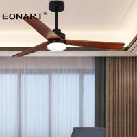 52 Inch Modern Solidwood DC Ceiling Fan Light Remote Control Wooden Ceiling Fan Home with light Ventilador Bedroom Led Lamp Fans Exhaust Fans