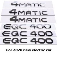 ตัวอักษรนูนแปะท้ายรถสไตล์ลายมือสำหรับ Mercedes Benz รถยนต์ไฟฟ้าใหม่ EQC 400 4MATIC 2020ท้ายรถสติ๊กเกอร์โลโก้โครเมี่ยมอุปกรณ์ที่ตัดโครเมี่ยมสีดำ